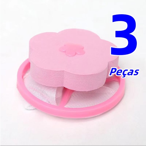 Kit 3 Coletor Tira Pelos E Fiapos Flutuante Para Máquinas De Lavar,Coletor De Pelos Filtro