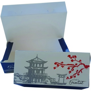 50 Embalagens delivery para comida chinesa Hot holl rolinho primavera  gordura revestimento interno em Oferta na Shopee