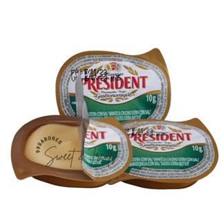 Manteiga Gastronomique Président com Sal Blister 24 un x 10g cada