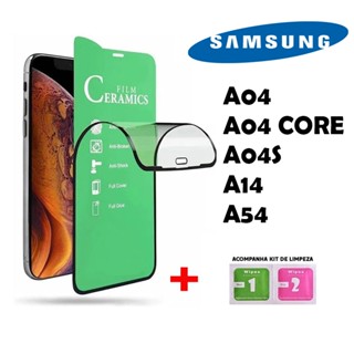 Película Cerâmica 9D 3D Samsung A04/A04S/A04 CORE/A14/A24/A34/A54 Protetor Gel Hidrogel Flexível Cobri Tudo