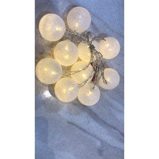 Cordão Varal Fio De Luz 10 Bolinhas 5cm Led pilha em Oferta na Shopee