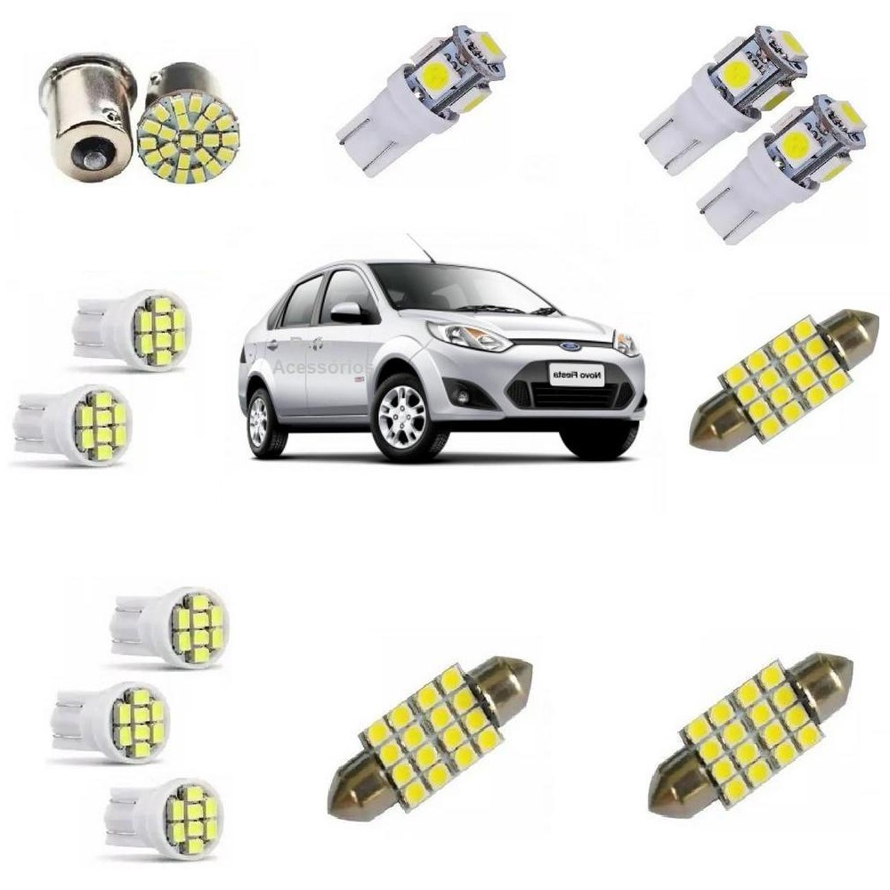 Kit Lampada Led Ford Fiesta 2008 2009 2010 2011 2012 2013 em Oferta na Shopee