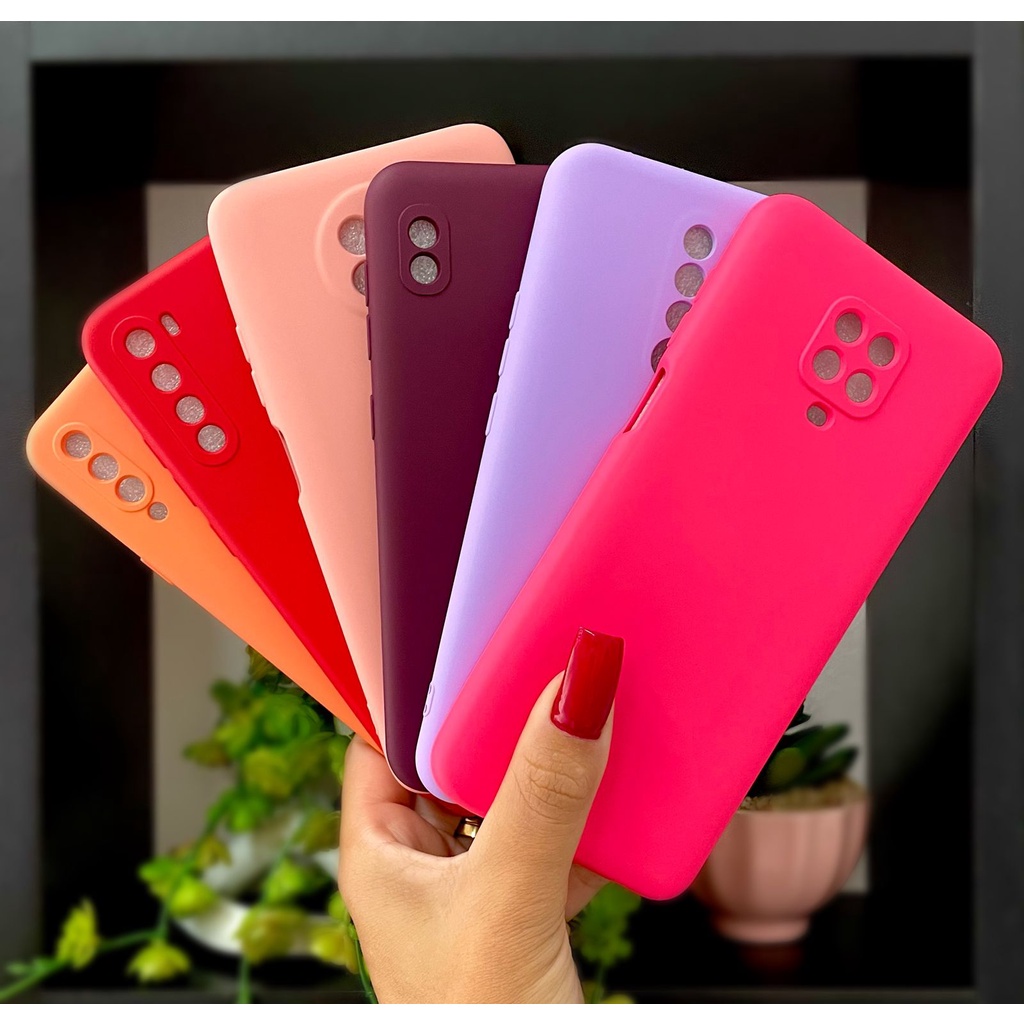 Capa Capinha Aveludada Linha A Samsung Silicone TPU Premium Galaxy A73 / A72 / A71 / A53 / A52 / A51 / A34 / A33 / A32 / A31 / A23 / A22 / A21 / A14 / A13 / A12 / A11 / S20 FE / A50 / A30S / A30 /A20 Antishock Câmera Fechada