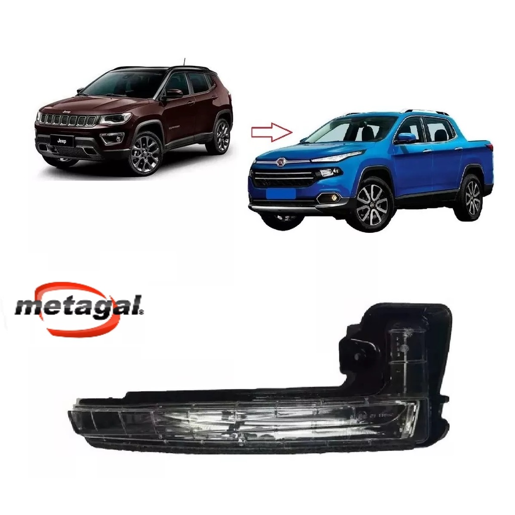Pisca Seta Retrovisor Jeep Compass Toro 2015 2016 2017 2018 2019 Lado Esquerdo