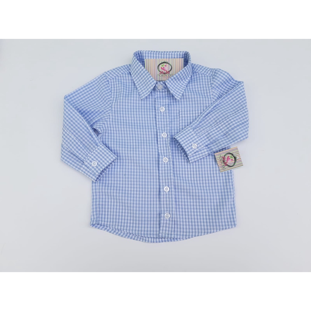 Camisa manga longa xadrez infantil
