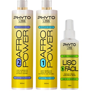 Kit Selagem Afro Sem formol 300ml A Melhor Do Brasil + Protetor Térmico em Oferta na Shopee