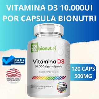 Vitamina D 10.000 ui Por Cápsula 500mg Premium 120 Cáps Bionutri