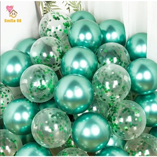 Kit 20 Balão Cromado VERDE Numero 9 Polegadas + Bexiga Transparente Cristal Tamanho 9 + 1 Confete VERDE 15g 10mm em Oferta na Shopee