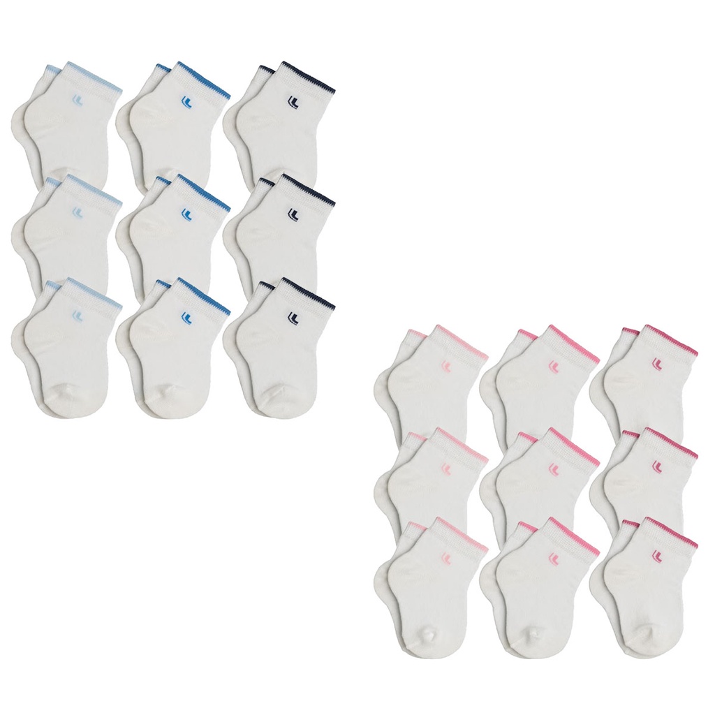 Kit 9 Pares Meia Bebe Masculina e Feminina Lupo Infantil 2165