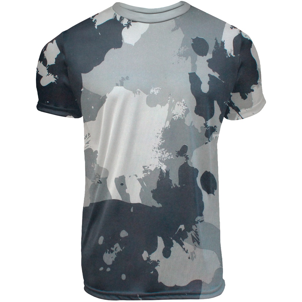 Camisa manga curta gola redonda UV50+ Plus Size (poliéster/elastano) camiseta para treinos elástica grande