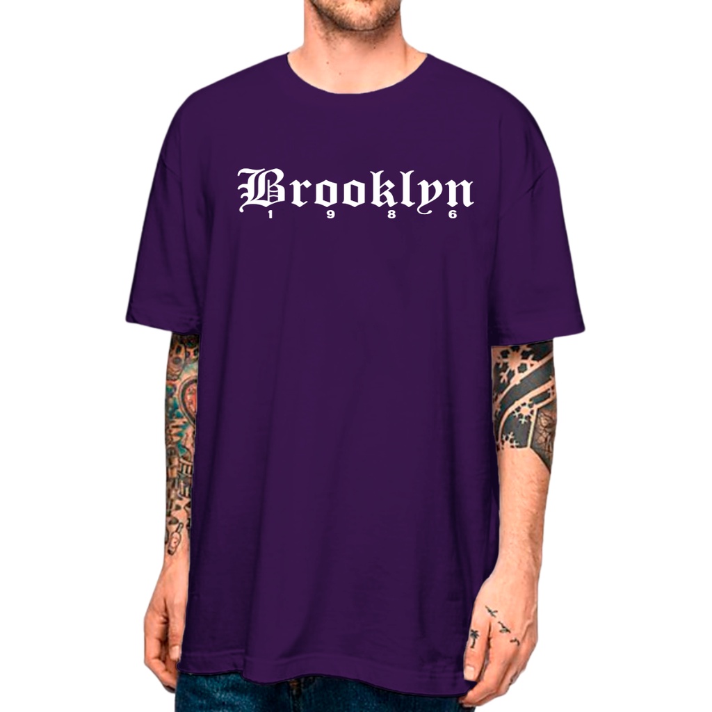 Camiseta Masculina Brooklyn 1986 Estilo Compton Streetwear