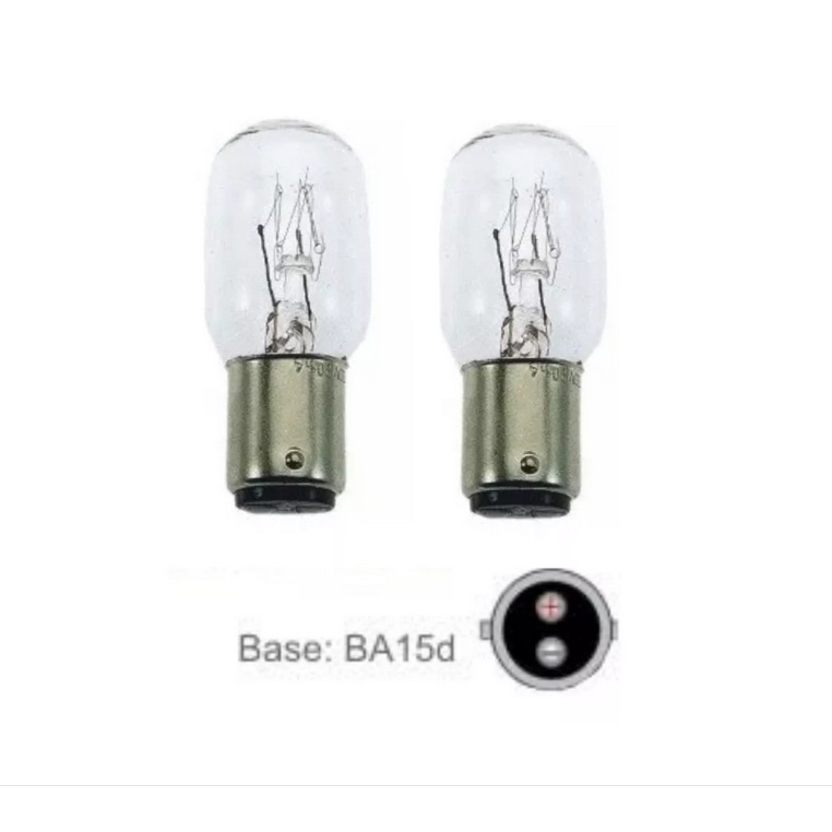 2 Lâmpada 220v  Máquina Costura Singer Doméstica Encaixe 2 Polos 220 15w lampada