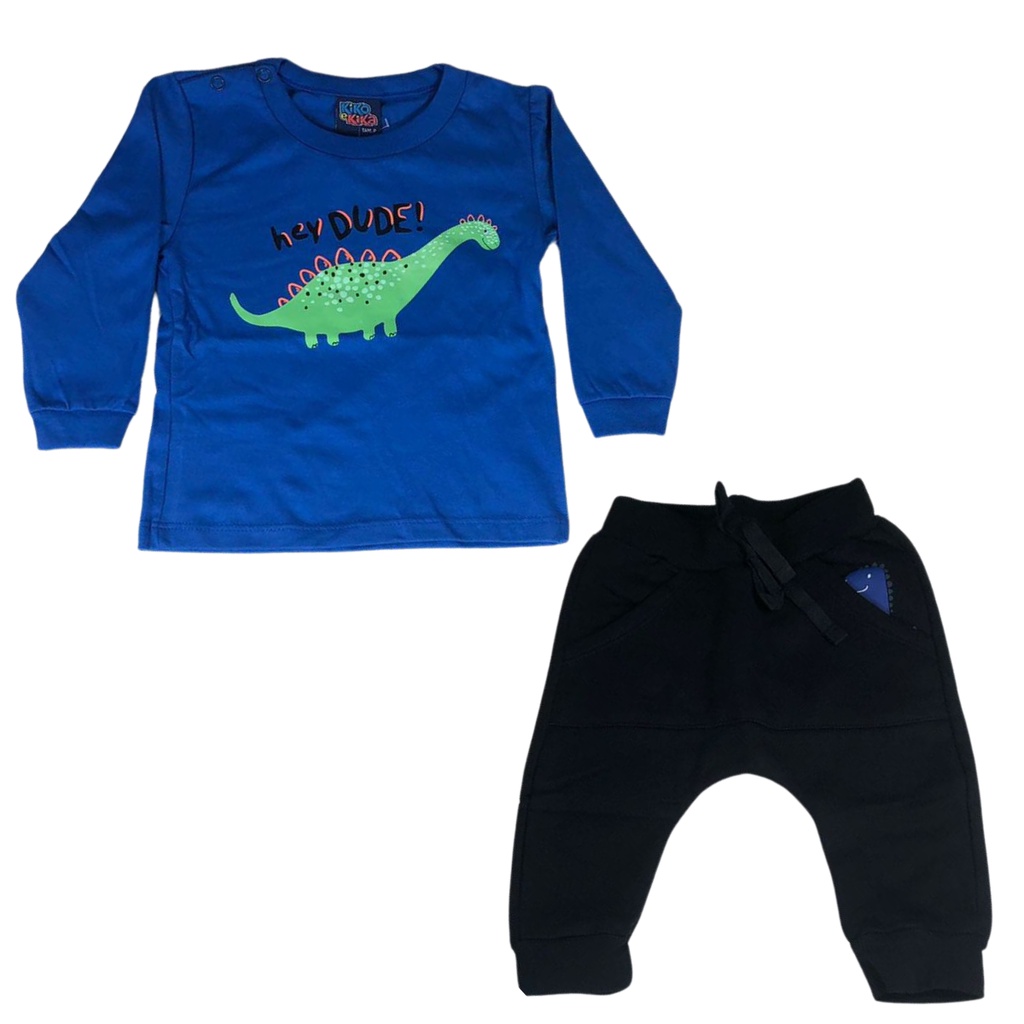 Conjunto Moletom Menino Infantil Inverno Blusa E Calça Kiko E Kika REF. 9305