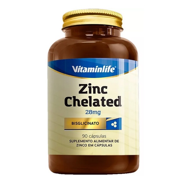 Suplemento Em Cápsulas Vitaminas Zinco Quelato 90 Cápsulas Vitaminlife - Health