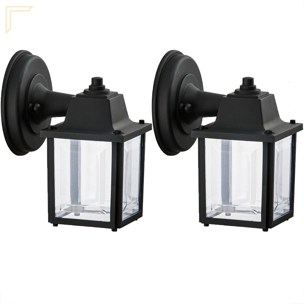 2 Luminaria Arandela Vintage Externa Colonial Preta alz17