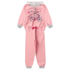 Conjunto Infantil Menina Inverno Manga Longa Calça E Blusa Feminino L45