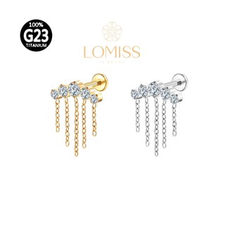 Piercing Helix Tragus Conch Boca-Medusa Labret Titânio G23 PVD Cluster Correntaria 5 Zircônias Lomiss piercing em Oferta na Shopee
