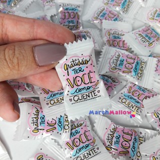 50 ou 100 Balas Sortidas Personalizada com frase 