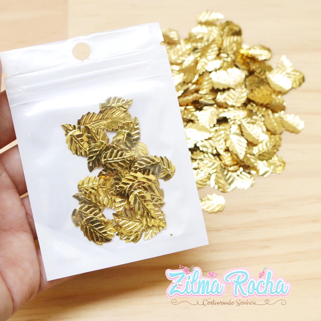 Folha Metalizada - Lantejoula com 1,5 cm -50 unidades em Oferta na Shopee