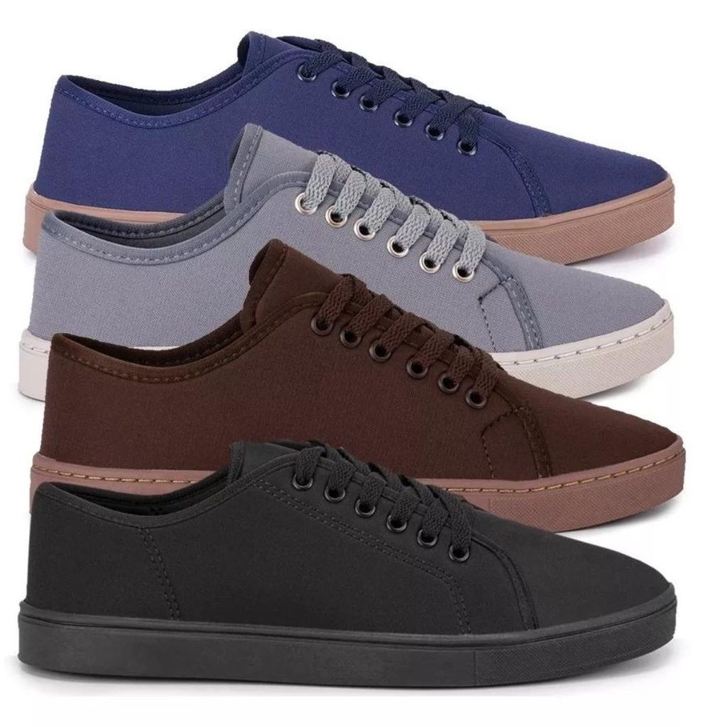 Sapatênis Casual Skatista Sapato Masculino com Cadarço Cano Médio Tênis