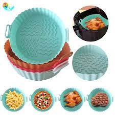 Forro Protetor Cesto Redondo Air Fryer Silicone Reutilizável Antiaderente
