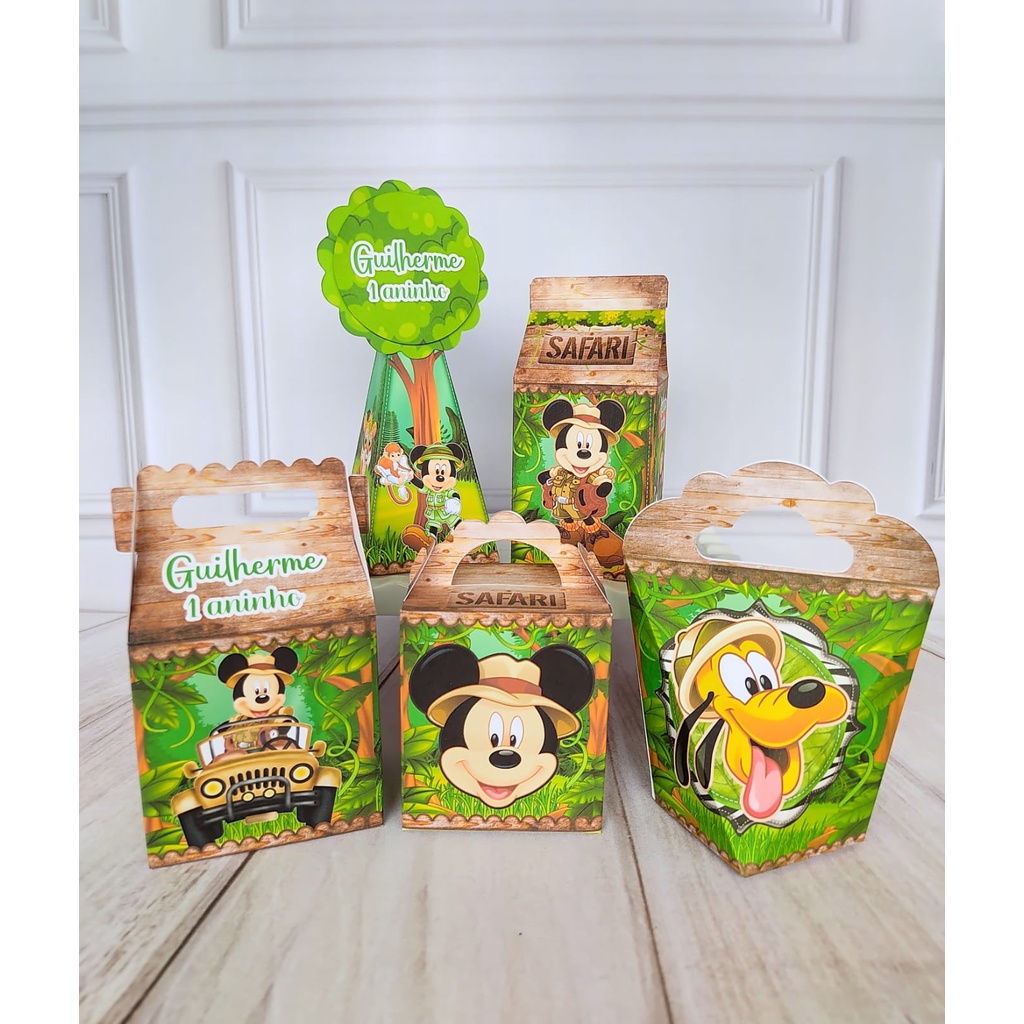 Kit Personalizado - lembrancinha - Tema Safari do Mickey -  Básico / safari / mickey