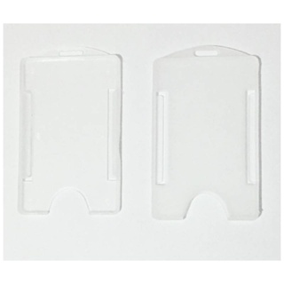 Porta Crachá Transparente De Plástico Rígido Vertical 10 Unidades em Oferta na Shopee