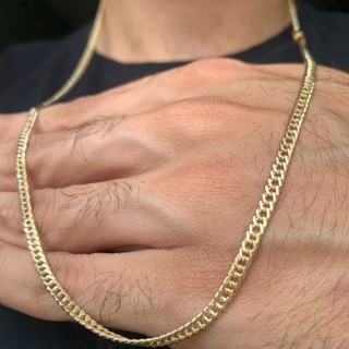 Cordão Corrente Colar Elo Duplo Grumet 3mm 100% Moeda Antiga