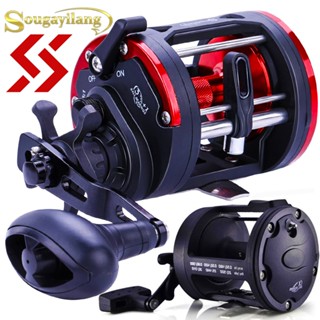 Carreto De Pesca Sougayilang Trolling 3.8 : 1 Relação De Engrenagens Spinning Fishing Reel Para Água Salgada Max Drag 25kg