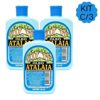 Kit 3 Óleo Atalaia Para Cabelo Restaurador Volta Cor Natural Tratamento Capilar Grisalhos 120ml