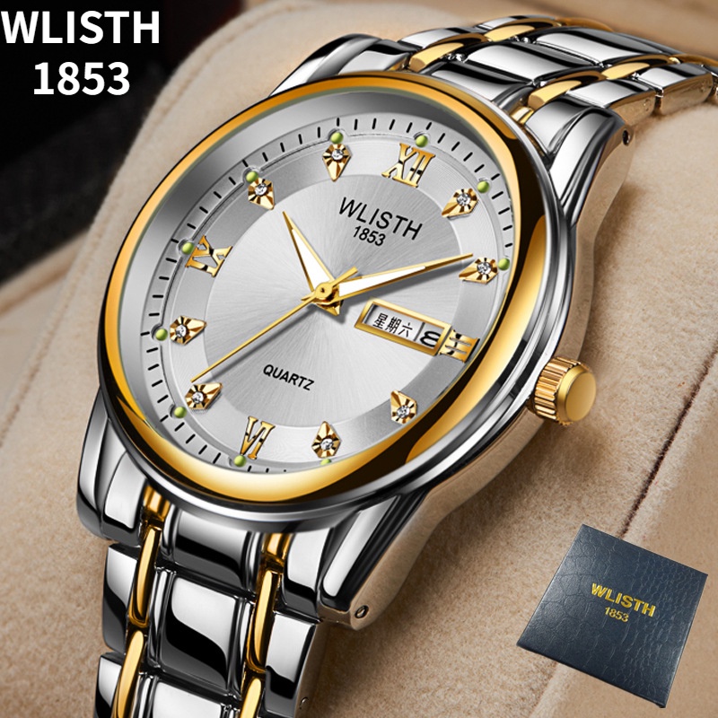 relogio Relógio masculino relogio Relogio Assistir relógios masculino/ Autêntico Suíço Relógio  Homens Movimento "S Duplo Calendário Noctilucentes À Prova D 'Água