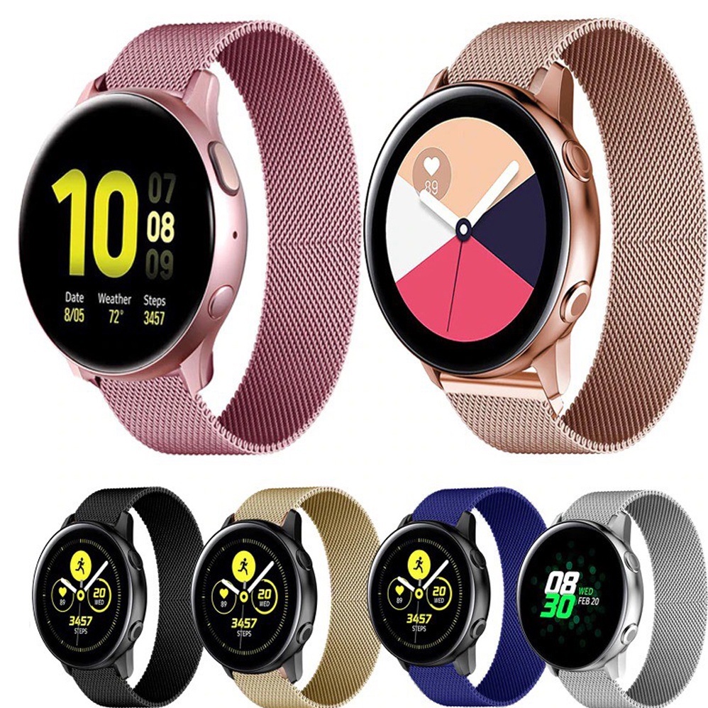 Pulseira de metal milanesa 20mm Galaxy Active, Amazfit Bip U, Bip U Pro, lindas cores clean fofos