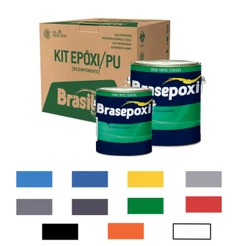 Kit Tinta Epóxi Para Cozinha Banheiro Piso Azulejo 3,6l Brasilux