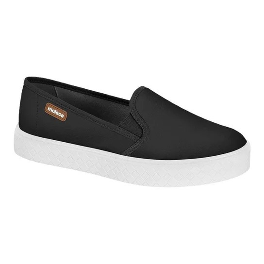 Tênis Moleca Slip On Casual Sem Cadarço Preto Ref.: 5712.304