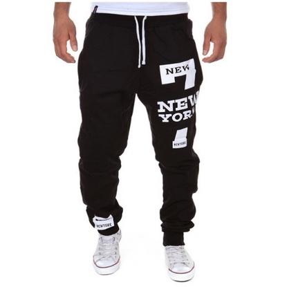 Calça de Moletom  Masculina Flanelada Slim Jogger Plus Size G1 G2 G3 New York peluciado