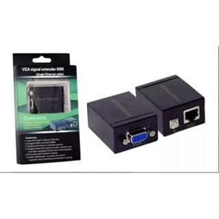 Extensor Vga 60 Metros Via Cabo De Rede Cat.5e/cat.6 Rj45 Nf