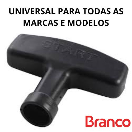 Puxador Manopla Para Partida Retrátil Motores Original Branco Honda Buffalo Toyama Universal 5 à 15CV — imagem 2 de 2