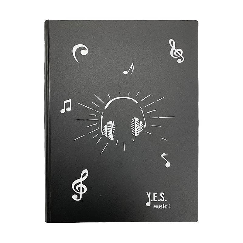 Pasta Catálogo 20 Folhas A4 Música Preta - Yes em Oferta na Shopee