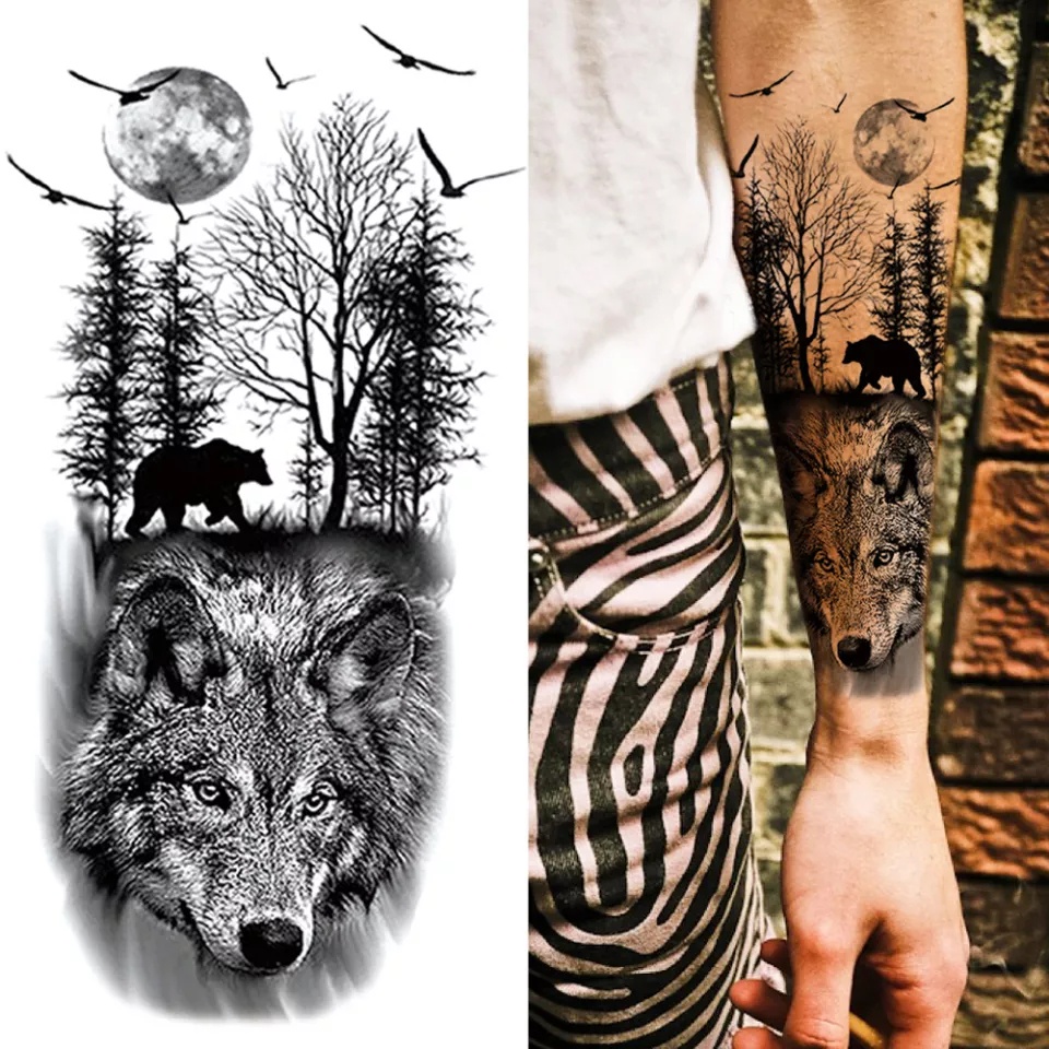 Tatuagem Lobo em Oferta | Shopee Brasil 2024