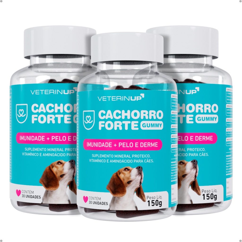 Cachorro Forte Gummy Suplemento Mastigavel Cães Filhotes - Lançamento Original