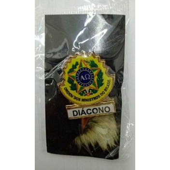 1 boton broche Diácono com brasão ministerial cargo igreja em Oferta na Shopee