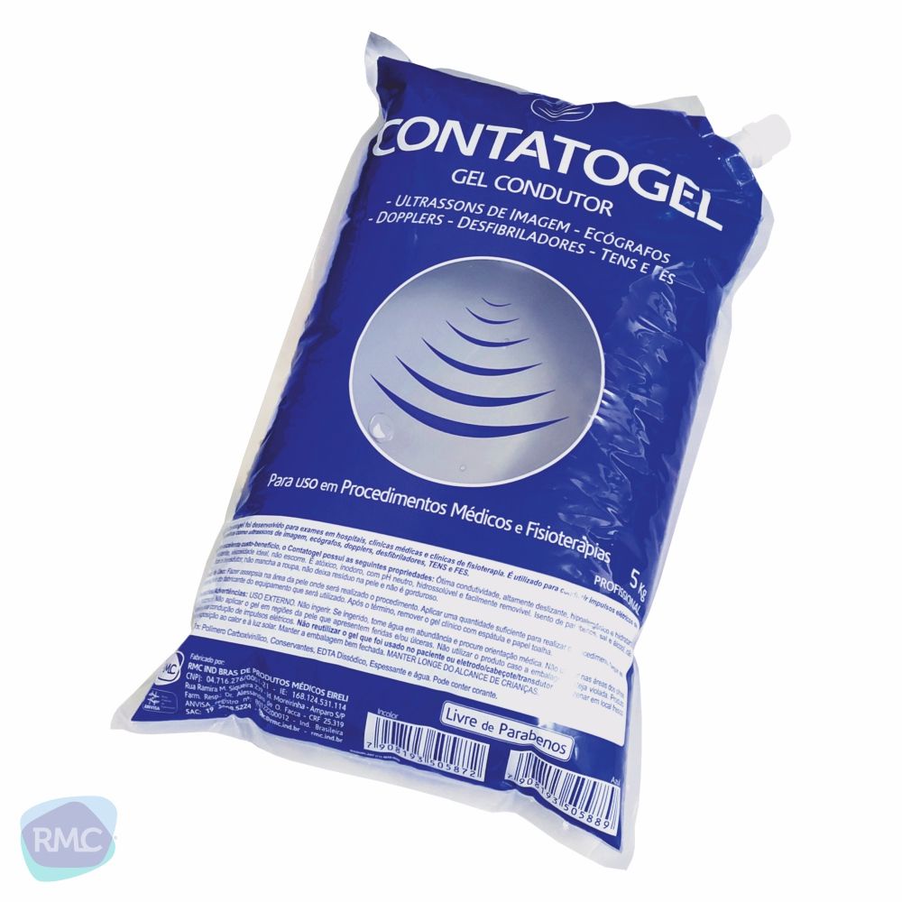 Gel Condutor Incolor Ultrassom Contatogel Rmc Bag 5kg