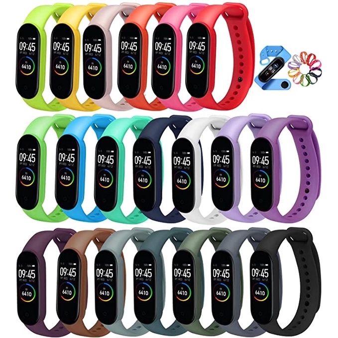 Pulseira para miband 5, 6 e 7 promocao pulseira de silicone para mi band 5, 6 e 7 Lindas cores util clean