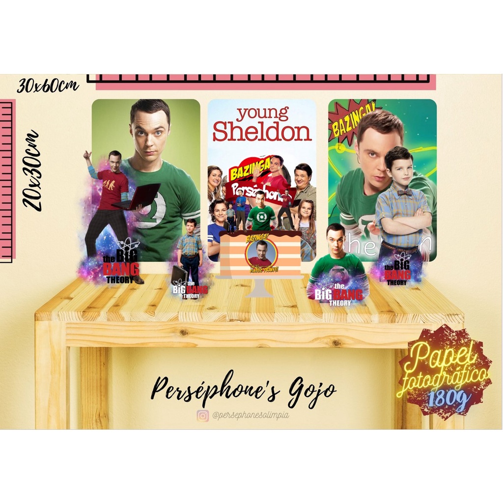 Kit é só um Bolinho Tema Sheldon Cooper e Young Sheldon (The Big Bang Theory)