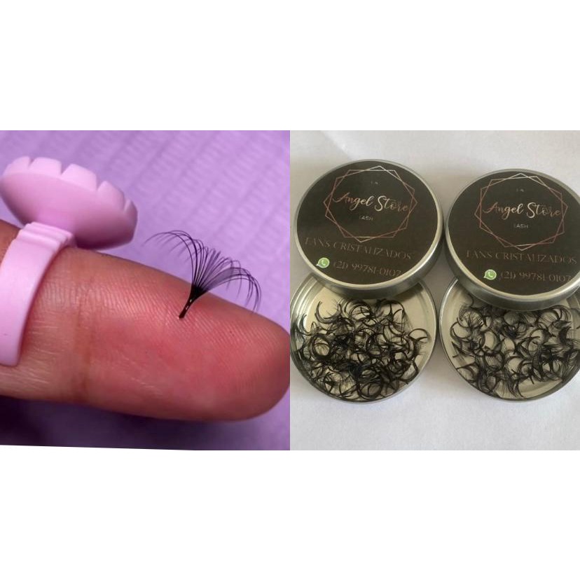 100 Fans Cristalizados para Volume Russo em Oferta na Shopee