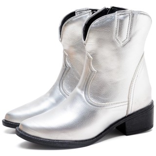 Bota Country Dubuy Feminina Western Prata Metalizado 1701FG