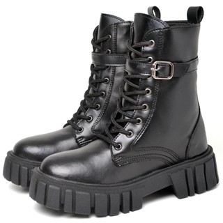 Bota Coturno Dubuy Feminina Sola Tratorada Fivela Lateral Preto Lolla 1201FG