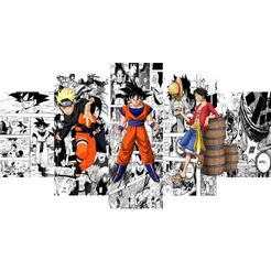 quadro decorativo animes goku naruto luffy one piece dragon ball