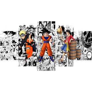 quadro decorativo animes goku naruto luffy one piece dragon ball em Oferta na Shopee