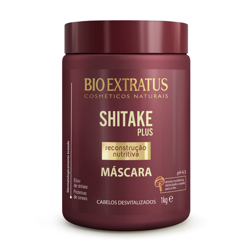 Máscara Shitake Plus Bio Extratus 1Kg Reconstrução Nutritiva